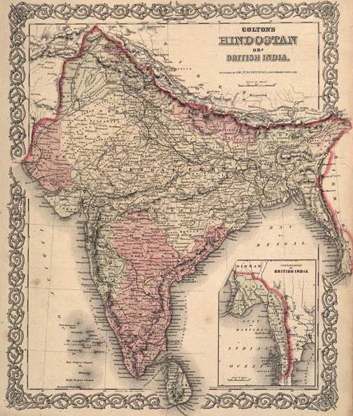 印度手绘地图,印度地图高清中文版